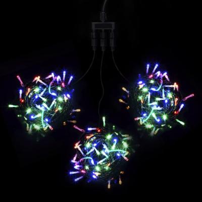 Комплект гирлянды Laitcom, 60м., 3x20м, 600 LED, IP54, 24V, черн.пр.ПВХ, разноцв с мерц.белого диода
