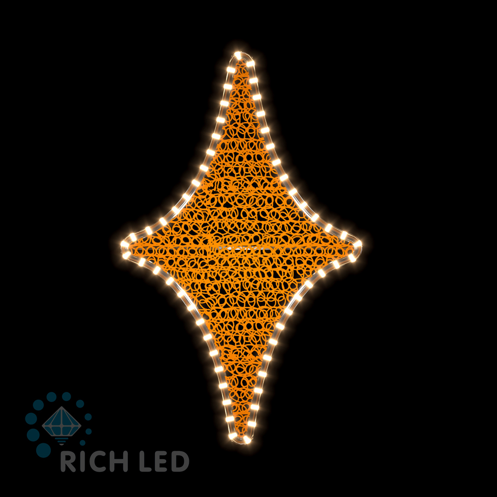 Световая 2Д Елочная игрушка RichLed Ромб (деколейс+дюралайт), 24В
