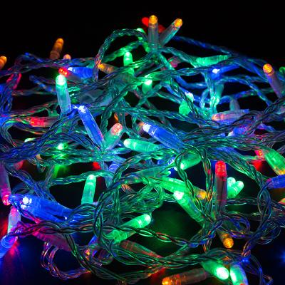 Гирлянда светодиодная Нить 10м МУЛЬТИКОЛОР прозрачный ПВХ IP65 статика 230В