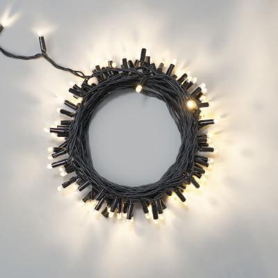 Светодиодная нить с колпачком Laitcom, 10м, 100 LED, IP65, черный провод ПВХ, т. белый