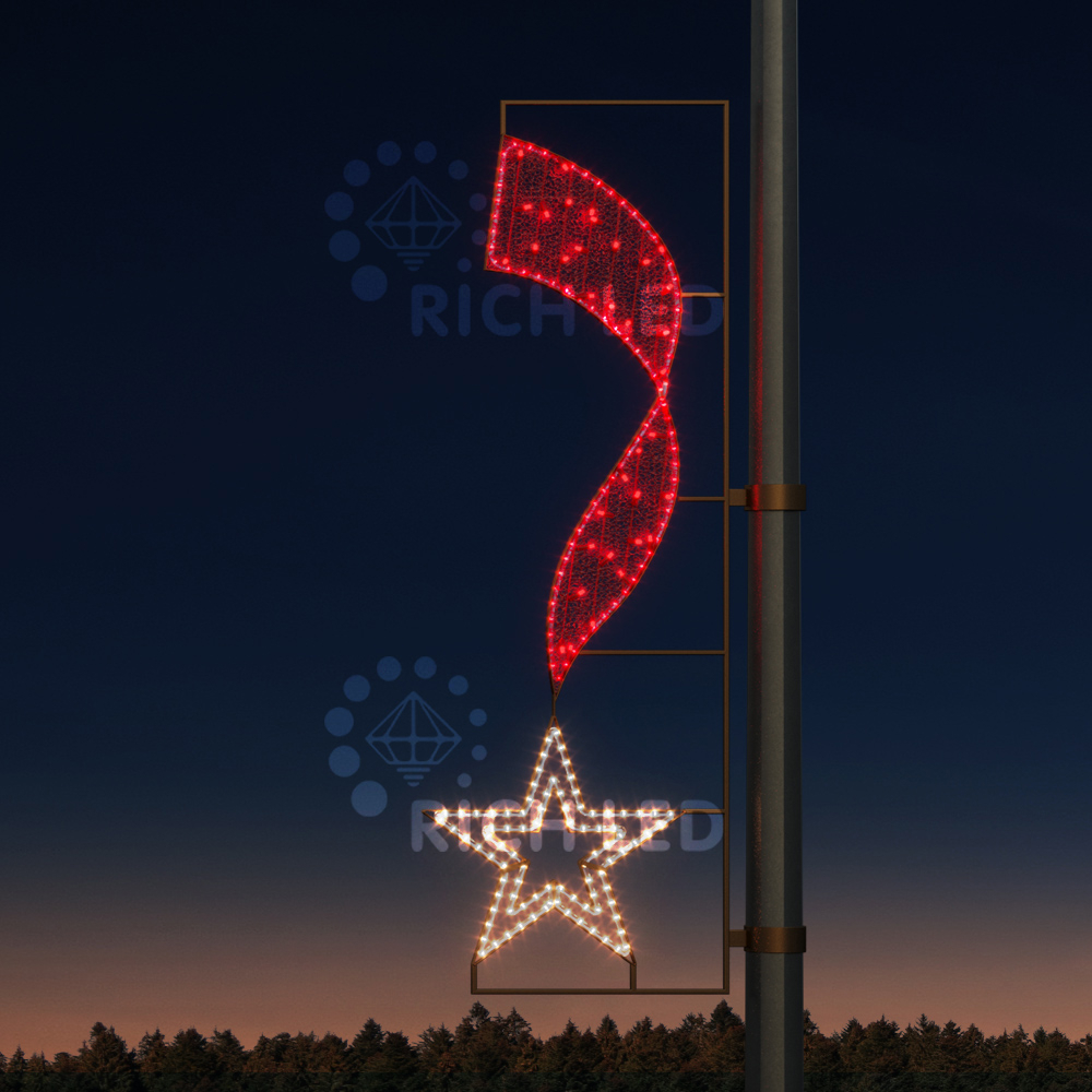 Светодиодная уличная консоль ко Дню победы Rich LED. Тип 9-6 красный т.бел заполн RL-KN-9-6-RWW-dR Качественная картинка Светодиодная уличная консоль ко Дню победы Rich LED. Тип 9-6 красный т.бел заполн RL-KN-9-6-RWW-dR
