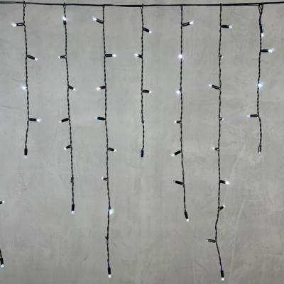 Светодиодная бахрома с колп. Laitcom 3,2x0,9м, 180 LED, IP65, черн.пр.ПВХ, белый с мерц бел диода