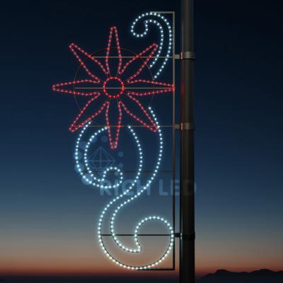 Светодиодная уличная консоль Rich LED Георгин, красный и белый