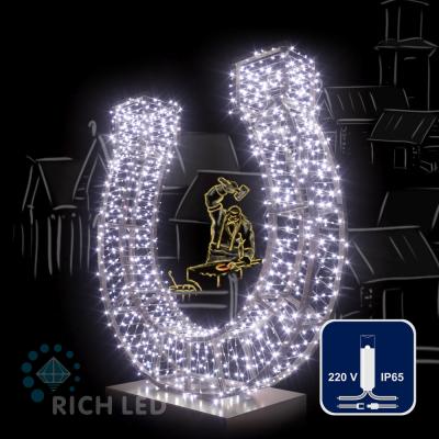 Светодиодные гирлянды RichLed Нить 10 м, 220 В, пост.свечение, IP65, герм.колп, прозр.провод, белый