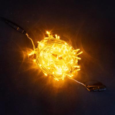 Светодиодная нить Laitcom с возможностью динамики, 20м, 24V, 200 LED, IP65, прозр.пр., желтый