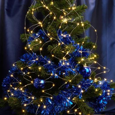 Светодиодная гирлянда на елку Feron CL53, 200 LED т.белый, 10 веток* 20 ламп, 2м + 1м шнур, IP20