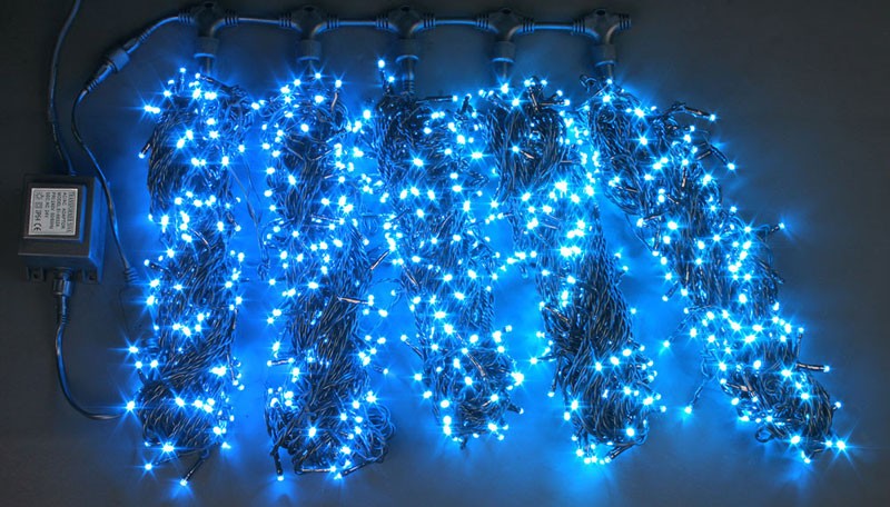 Качественная картинка Нити 5 по 20 м, RichLed, 24 В, постоянное свечение, цвет синий
