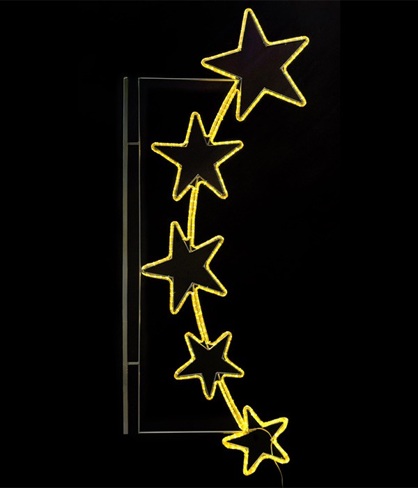 Качественная картинка 13-553 Светодиодная консоль "Пять звезд" Laitcom, 90x200 желтый (220V), IP54