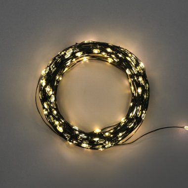 Светодиодная гирлянда Роса Neon-Night, 50м, 500 LED, ПВХ, IP20, 230В, теплый белый, контроллер