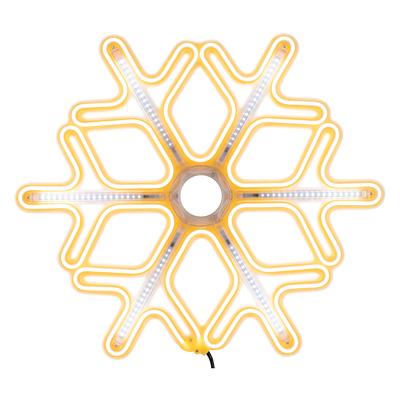 Фигура LED из неона Снежинка с эффектом тающих сосулек 60x60см ТЕПЛЫЙ БЕЛЫЙ/БЕЛЫЙ NEON-NIGHT