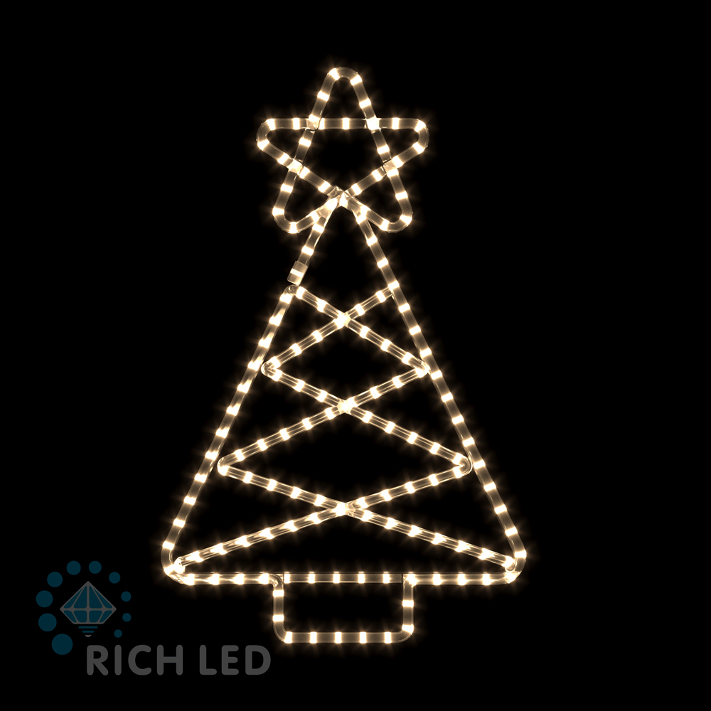 Световая 2Д Елочная игрушка RichLed Ёлка (деколейс + дюралайт), 220В