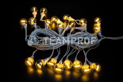 Гирлянда Teamprof Винтаж, ТЁПЛ.БЕЛЫЙ, белая резина, 220В TPF-VBL-10M-20-220V-RW/WW