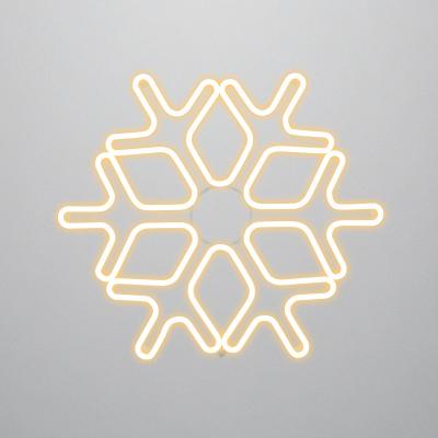 Фигура LED из неона Снежинка 60x60см ТЕПЛЫЙ БЕЛЫЙ NEON-NIGHT