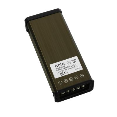 Блок питания Ecola для светодиодной ленты 12 В, 200 Вт, IP53