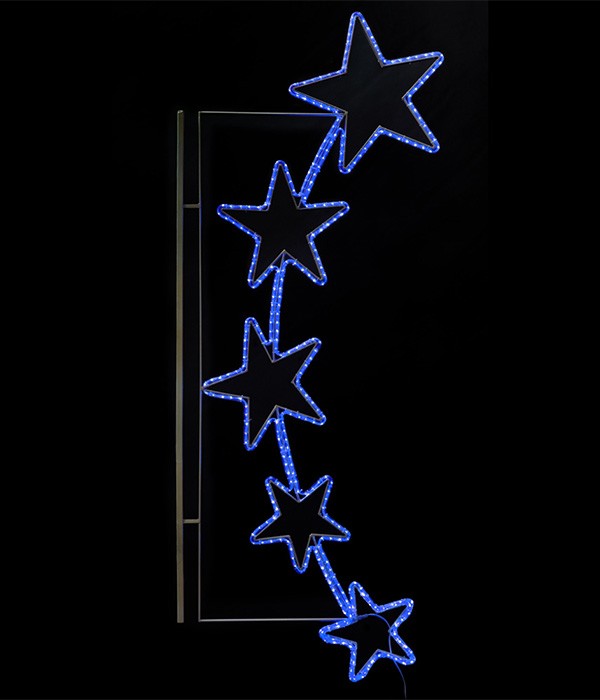 Качественная картинка Светодиодная консоль "Пять звезд" Laitcom, 90x200 синий (220V), IP54