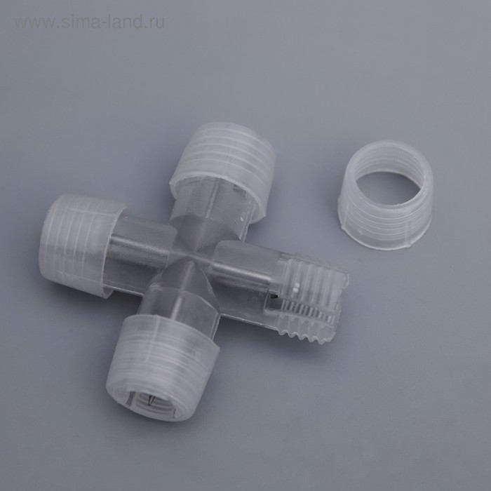 Качественная картинка Коннектор Luazon Lighting для дюралайта 13 мм, 2W, Х - образный 461020