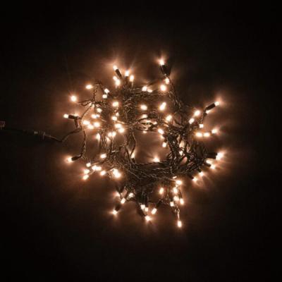 Светодиодная нить Laitcom с колпачком 10м 24В, 100 LED, Провод Черный ПВХ, IP65. экстра тепло белая