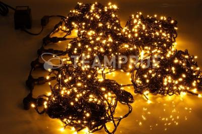 Светодиодная гирлянда спайдер Teamprof, 5 нитей по 20м, статика, черный провод, желтая Светодиодная гирлянда спайдер Teamprof, 5 нитей по 20м, статика, черный провод, желтая