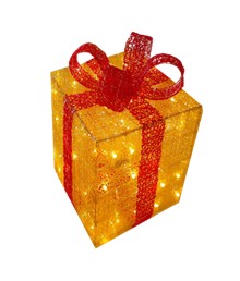 Светодиодная фигура Подарок 30*30, RichLed, статика. теплый белый