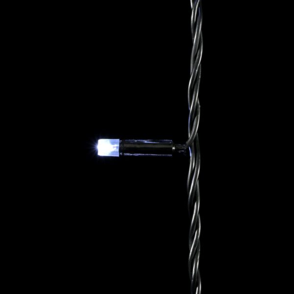 Качественная картинка Светодиодная нить Laitcom с колпачком, 10м, 24В, 100 LED, провод черный ПВХ, IP65, белый