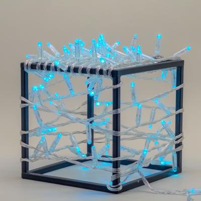 Светодиодная нить Laitcom, с колпачком 10м, 100 LED, 24V, IP65, прозр. пр., небесно-голубая