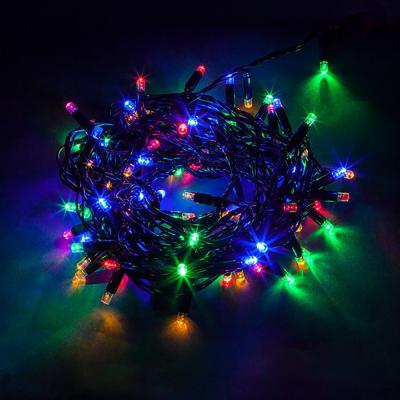 Светодиодная гирлянда линейная Feron CL34, 100 LED мульти, с эфф.стробов, 10 м+1.5м черн.шнур, IP65