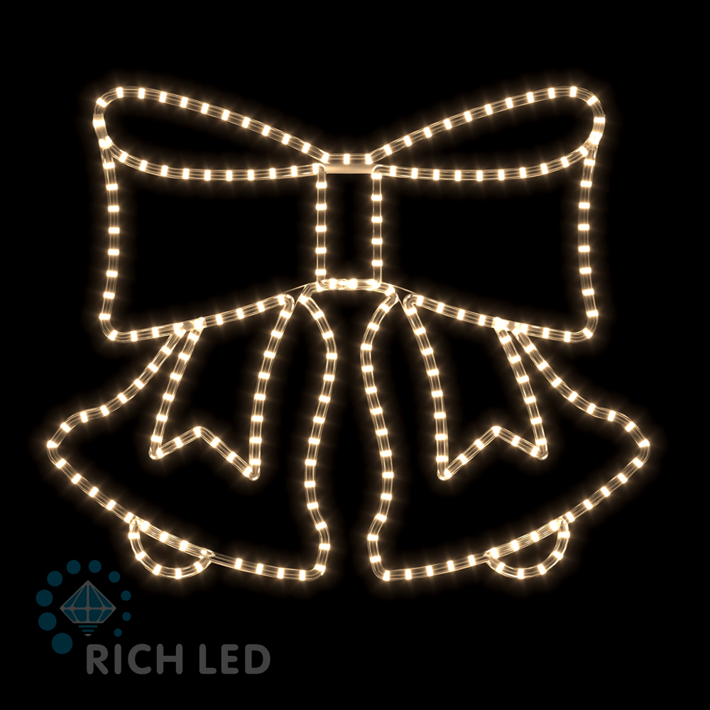 Световая 2Д Елочная игрушка RichLed Двойной колокольчик (деколейс + дюралайт), 220В