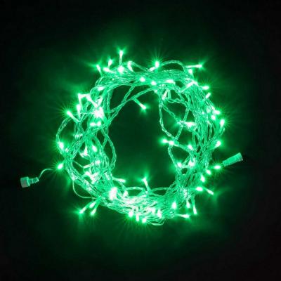 Светодиодная нить Laitcom, 10 м, 100 LED, IP54,прозр. провод, мерц. белого диода, зеленый Светодиодная нить Laitcom, 10 м, 100 LED, IP54,прозр. провод, мерц. белого диода, зеленый