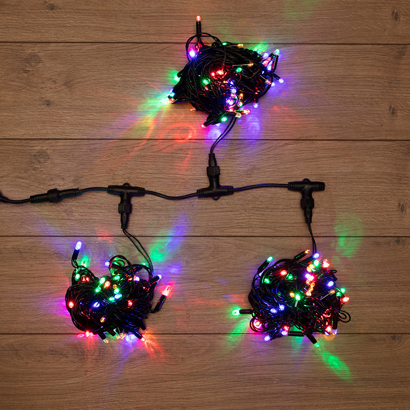 Качественная картинка Гирлянда NEON-NIGHT ClipLight 24V, 3 нити по 10 метров, Мульти