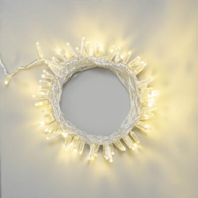 Светодиодная нить Laitcom, с колпачком 10м, 100 LED, 24V, IP65, прозр. пр., шампань