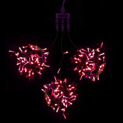 Комплект гирлянды Laitcom, 60м., 3x20м, 600 LED, IP54, 24V, черн.пр.ПВХ, красный с мерц.белого диода