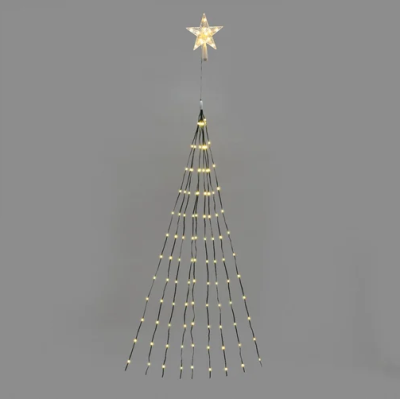 Гирлянда светодиодная из росы с макушкой 9х2м, 200LED, IP20, эффект водопада, 230В, теплый белый