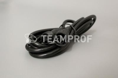 Удлинитель Teamprof 2 м, 2  pin, 2-х проводной, чёрный. Для: нитей 10 м, бахромы, занавесов