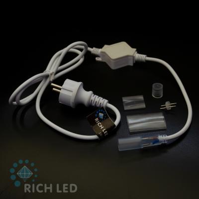 Комплект подключения для дюралайта с блоком питания, до 100 метров, 1,5 A, белый Комплект подключения для дюралайта с блоком питания, до 100 метров, 1,5 A, белый