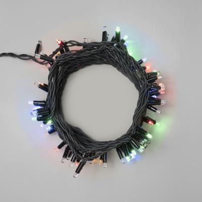 Светодиодная нить Laitcom, мерцание 100%, 10м, 100 LED, IP65, 220-230V, черн. провод, мульти