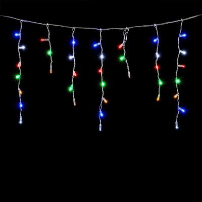 Светодиодная бахрома Laitcom с колп. 4,9x0,5м, прозр.пров, 200 LED, IP65, мерц.бел. диода, разноцв.