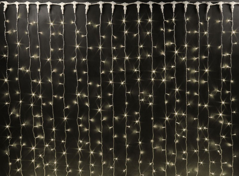 Качественная картинка Светодиодный занавес RichLed, 2*3 м, 220 В, пост. свечение, IP 65, герметичный колпачок, т.белый