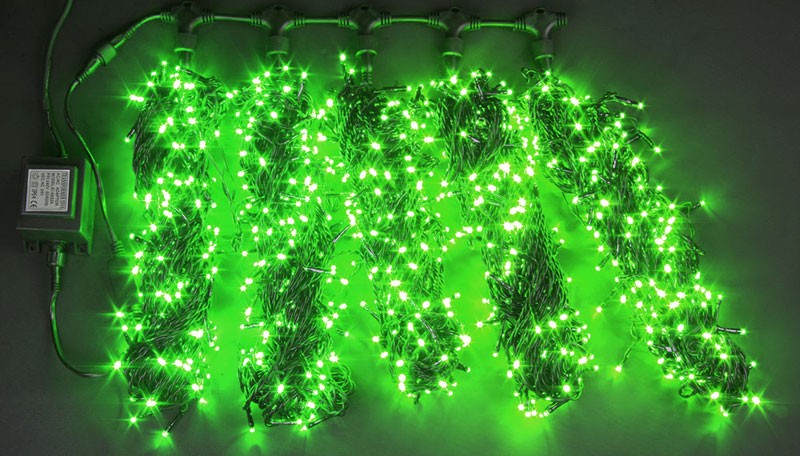 Качественная картинка Нити 5 по 20 м, RichLed, 24 В, постоянное свечение, цвет зеленый