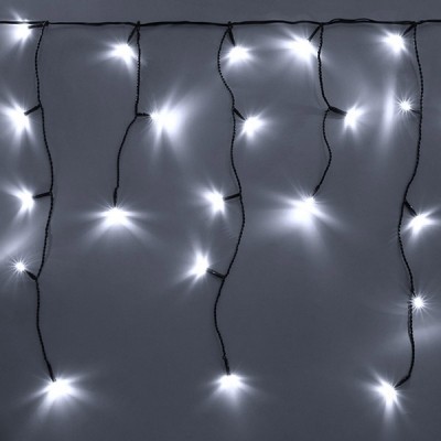 Светодиодная бахрома Rich LED 3*0.5 м, пост. свечение, черн. провод, IP65, белый RL-i3*0.5-CB/W