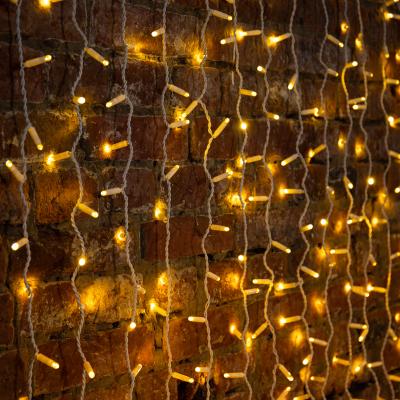 Светодиодный занавес NEON-NIGHT 2х3м ТЕПЛЫЙ БЕЛЫЙ, белый ПВХ, IP65, постоянное свечение, 230В