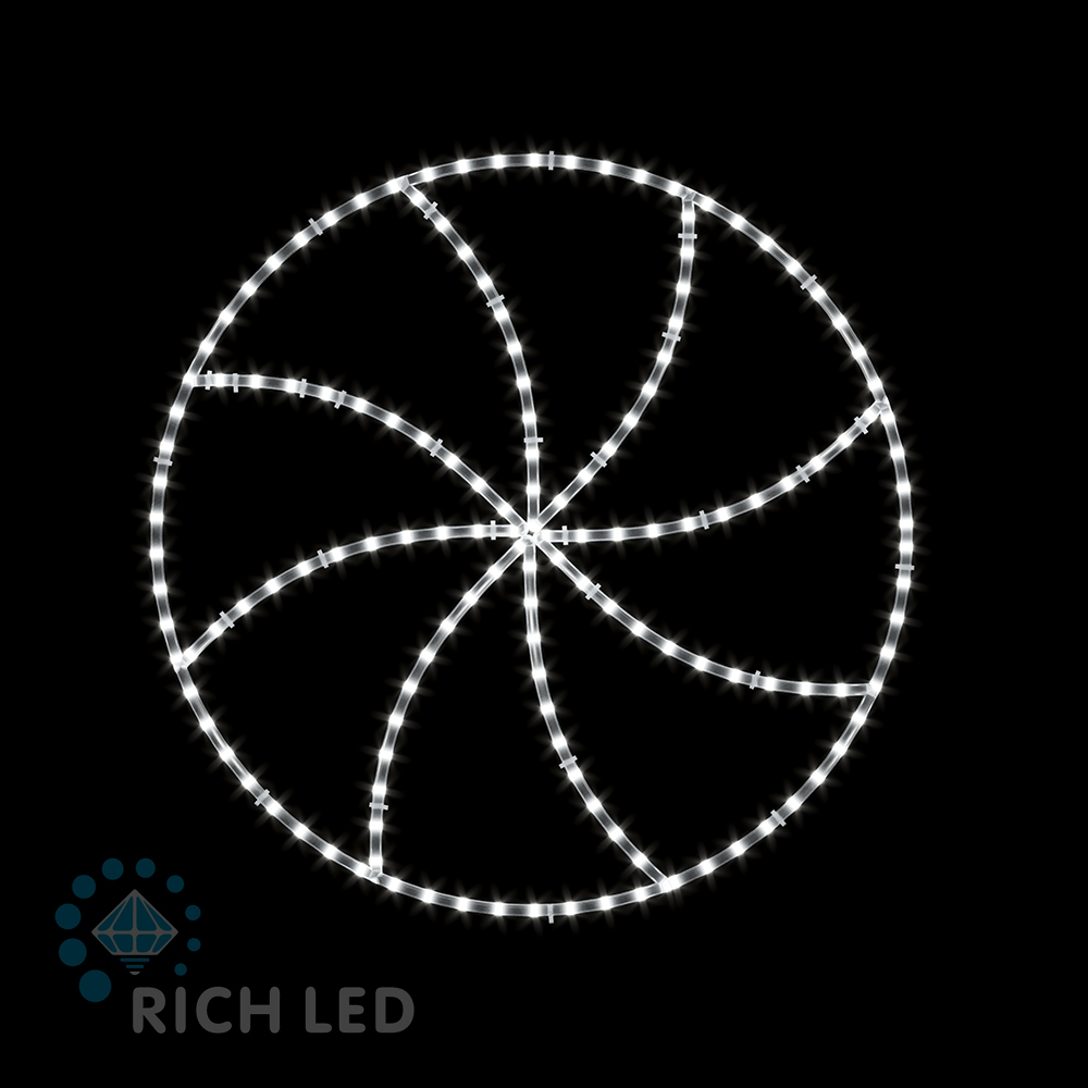 Световая 2Д Елочная игрушка RichLed Карамель МИНИ (деколейс+дюралайт), 24В