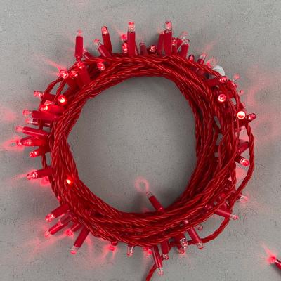 Светодиодная нить с колпач. Laitcom, 10 м, 220В, IP65, 100 led, красный провод, красный