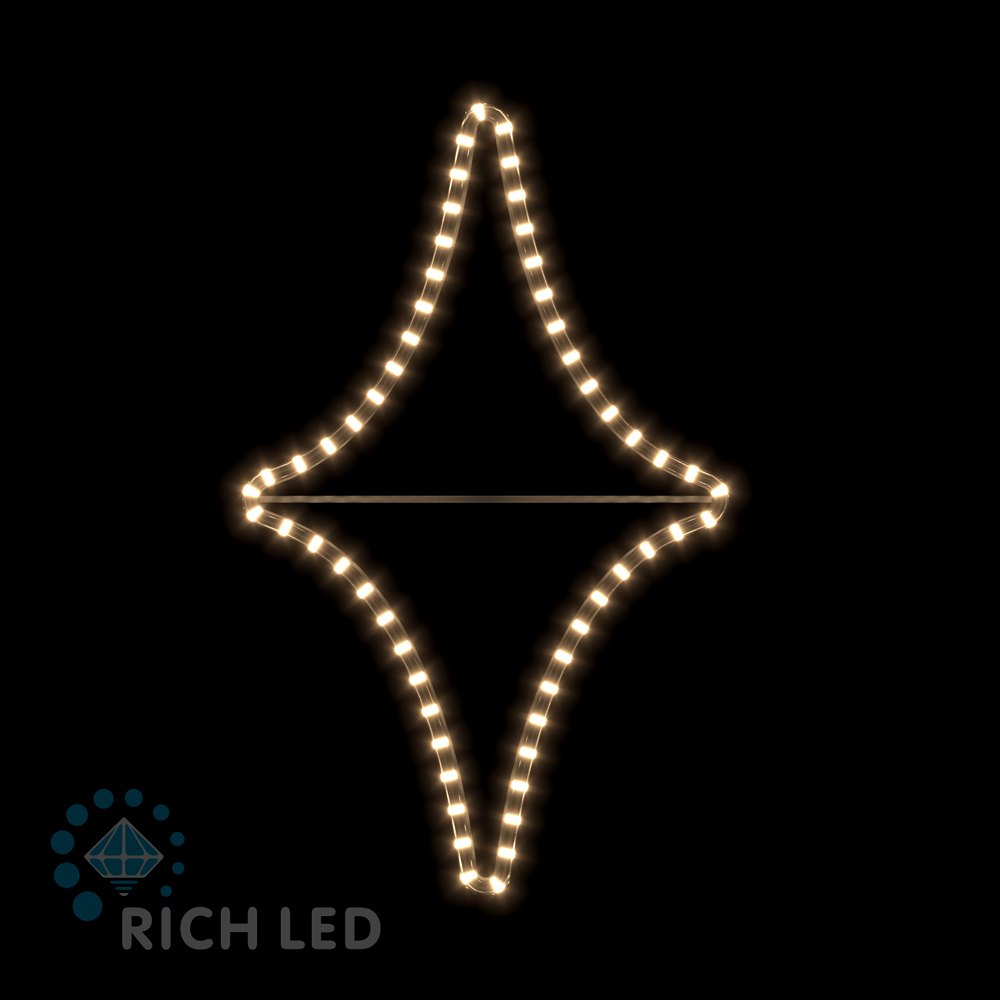 Световая 2Д Елочная игрушка RichLed Ромб МИНИ (деколейс+дюралайт), 24В