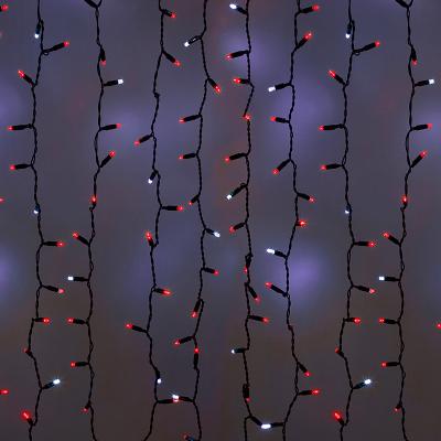 Светодиодный занавес NEON-NIGHT 2х9м КРАСНЫЙ, черный ПВХ IP44 мерцание 220В