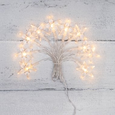 Гирлянда светодиодная Звездочки Neon-Night 1,5м, проз.ПВХ, IP20, 10LED, теплый белый, 2хАА (нет)