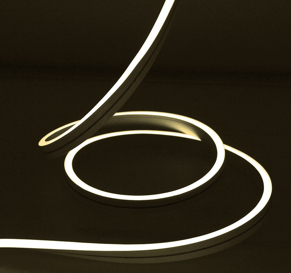 Качественная картинка Гибкий неон Rich LED, 1-сторонний, теплый белый, бухта 50 м.