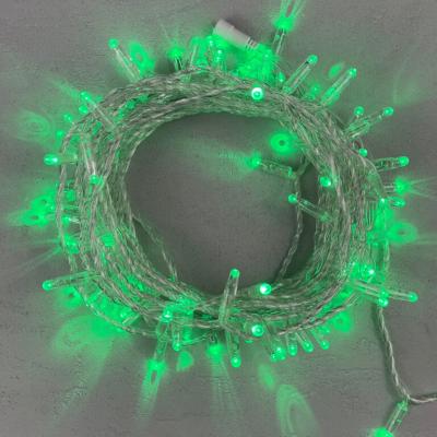 Светодиодная нить с колпач. Laitcom, 10 м, 220В, IP65, 100 led, прозрачный провод, зеленый