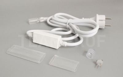 Комплект подключения для 2-х проводного дюралайта, Teamprof, с вилкой, 1,5А, белый