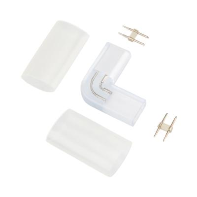 L - коннектор для двухстороннего Гибкого Неона 8х16мм (цена за 1 шт.)