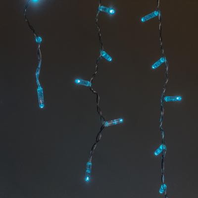 Светодиодная бахрома Laitcom с колпачком 3,1 x 0,5 м, прозрачный провод, 120 led, небесно-голубой